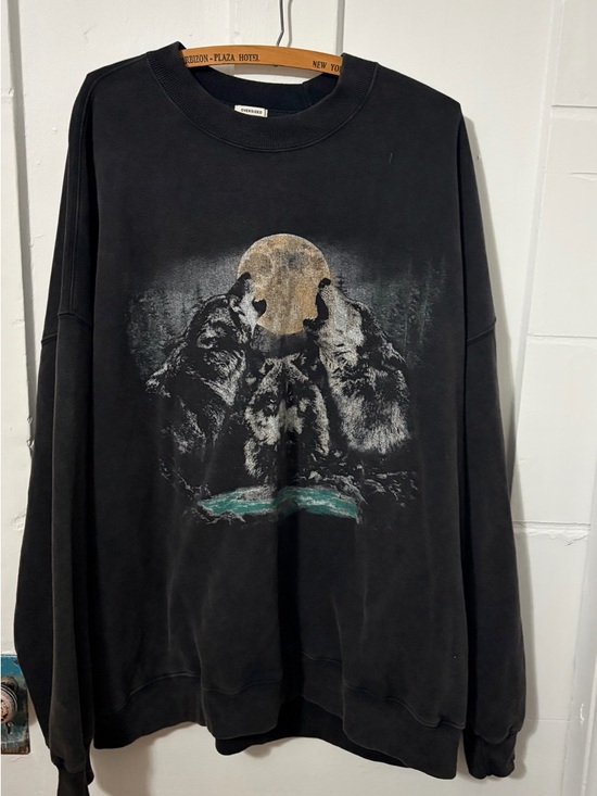 Abercrombie & Fitch Other - Abercrombie & Fitch Black Oversized Fleece Crewneck